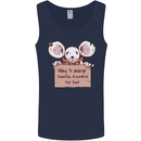 Hungry Mouse Mens Vest Tank Top Navy Blue