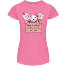 Hungry Mouse Womens Petite Cut T-Shirt Azalea