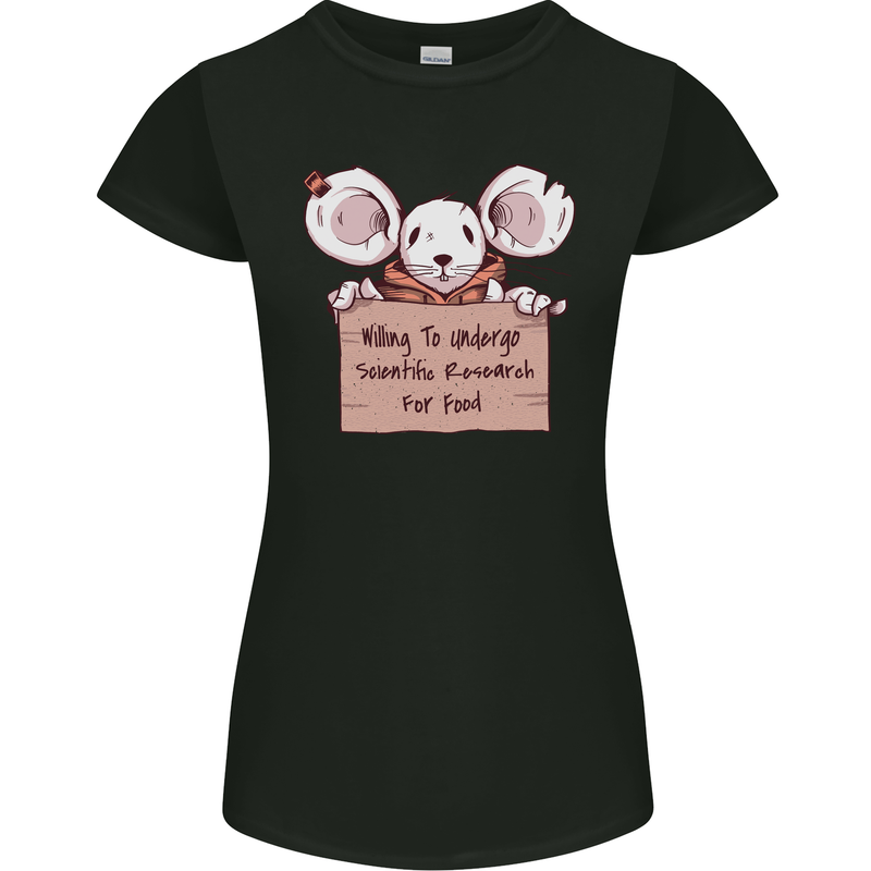 Hungry Mouse Womens Petite Cut T-Shirt Black