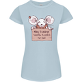 Hungry Mouse Womens Petite Cut T-Shirt Light Blue