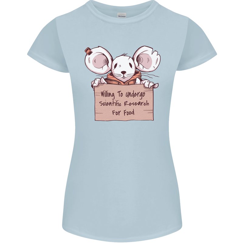 Hungry Mouse Womens Petite Cut T-Shirt Light Blue