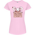 Hungry Mouse Womens Petite Cut T-Shirt Light Pink