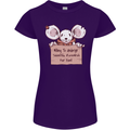 Hungry Mouse Womens Petite Cut T-Shirt Purple