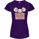 Hungry Mouse Womens Petite Cut T-Shirt Purple