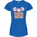 Hungry Mouse Womens Petite Cut T-Shirt Royal Blue