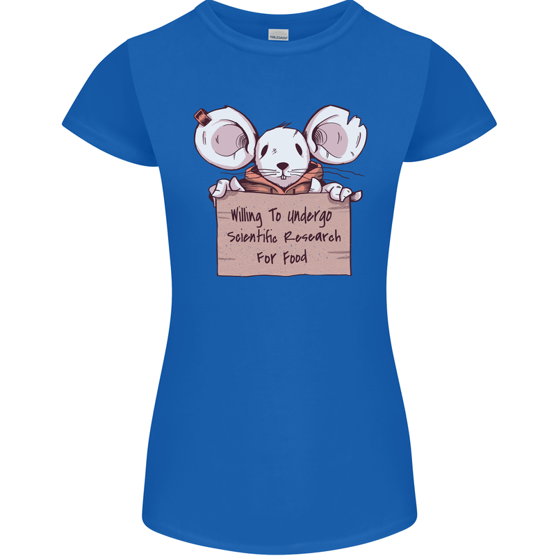 Hungry Mouse Womens Petite Cut T-Shirt Royal Blue