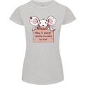 Hungry Mouse Womens Petite Cut T-Shirt Sports Grey