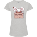 Hungry Mouse Womens Petite Cut T-Shirt Sports Grey