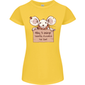 Hungry Mouse Womens Petite Cut T-Shirt Yellow