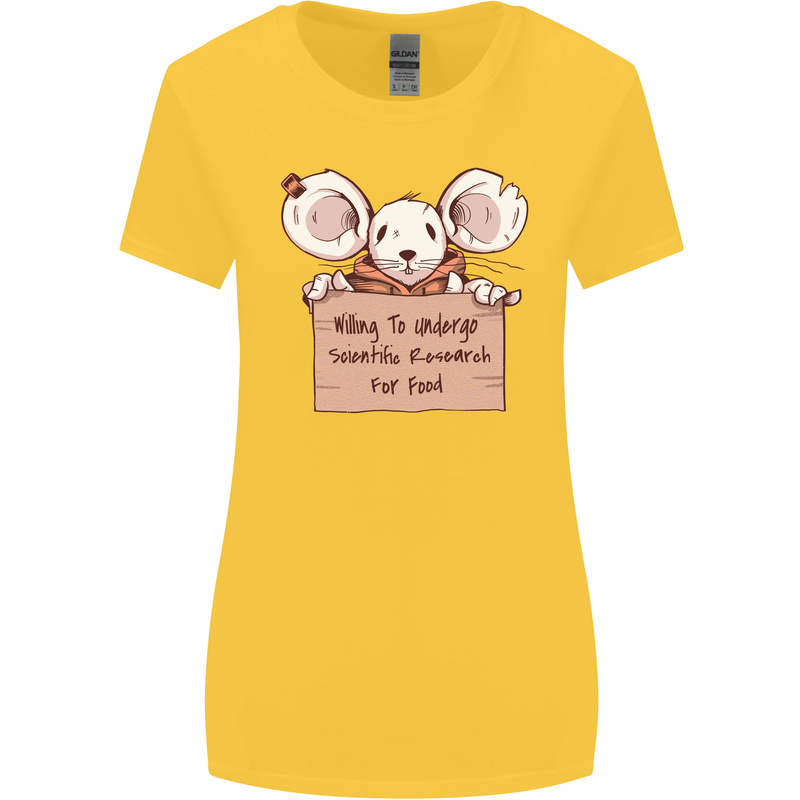 Hungry Mouse Womens Wider Cut T-Shirt Yellow