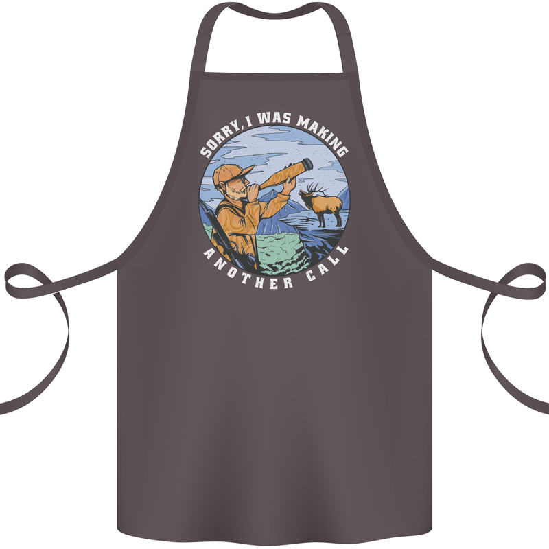 Hunting Making Another Call Hunter Funny Cotton Apron 100% Organic Dark Grey