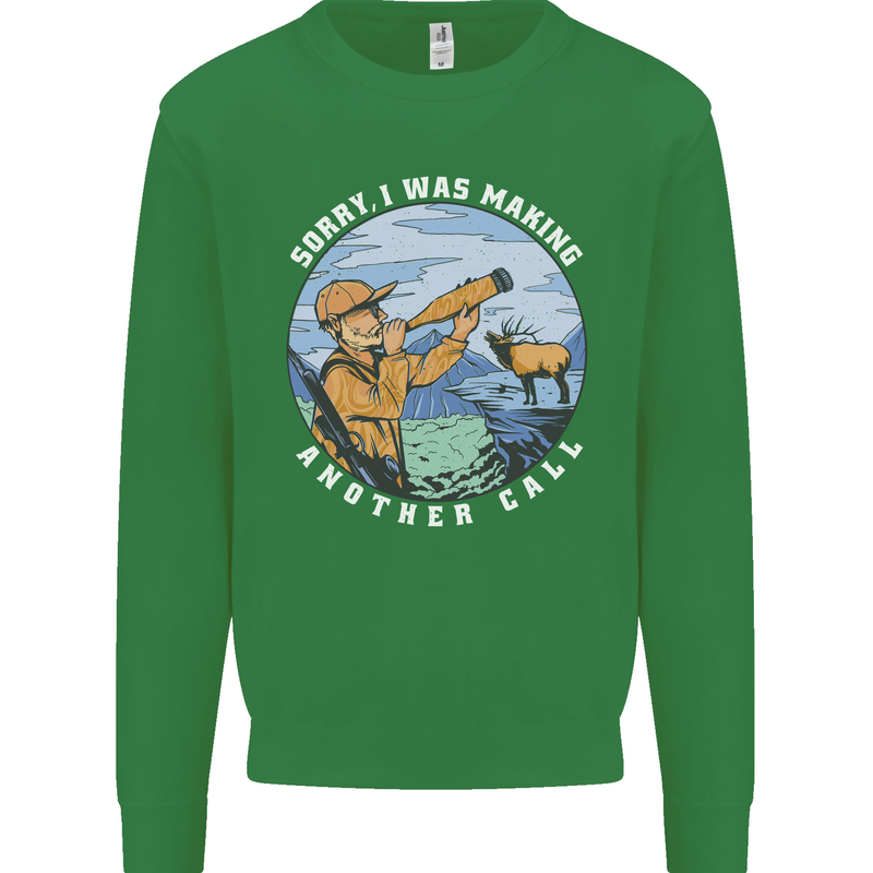 Hunting Making Another Call Hunter Funny Kids Sweatshirt Jumper Irish Green