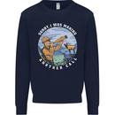 Hunting Making Another Call Hunter Funny Kids Sweatshirt Jumper Navy Blue
