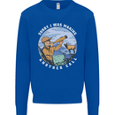 Hunting Making Another Call Hunter Funny Kids Sweatshirt Jumper Royal Blue