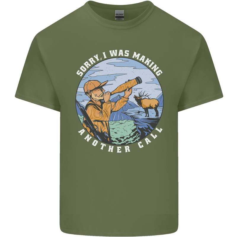 Hunting Making Another Call Hunter Funny Mens Cotton T-Shirt Tee Top Military Green