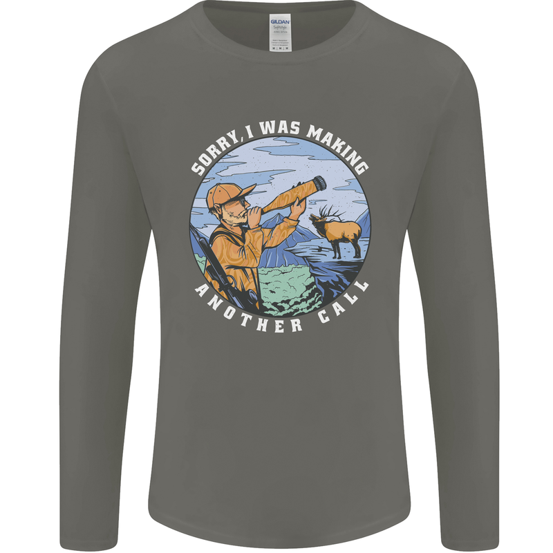 Hunting Making Another Call Hunter Funny Mens Long Sleeve T-Shirt Charcoal