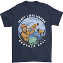 Hunting Making Another Call Hunter Funny Mens T-Shirt 100% Cotton Navy Blue