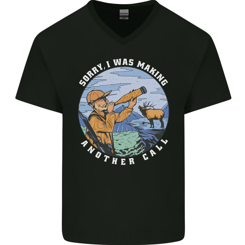 Hunting Making Another Call Hunter Funny Mens V-Neck Cotton T-Shirt Black