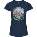 Hunting Making Another Call Hunter Funny Womens Petite Cut T-Shirt Navy Blue