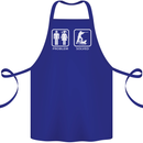 Hunting Problem Solved Funny Hunter Cotton Apron 100% Organic Royal Blue