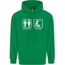 Hunting Problem Solved Funny Hunter Mens 80% Cotton Hoodie Irish Green