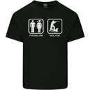 Hunting Problem Solved Funny Hunter Mens Cotton T-Shirt Tee Top Black