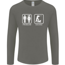 Hunting Problem Solved Funny Hunter Mens Long Sleeve T-Shirt Charcoal