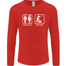 Hunting Problem Solved Funny Hunter Mens Long Sleeve T-Shirt Red