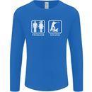 Hunting Problem Solved Funny Hunter Mens Long Sleeve T-Shirt Royal Blue