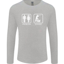 Hunting Problem Solved Funny Hunter Mens Long Sleeve T-Shirt Sports Grey