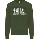 Hunting Problem Solved Funny Hunter Mens Sweatshirt Jumper Forest Green