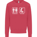 Hunting Problem Solved Funny Hunter Mens Sweatshirt Jumper Heliconia