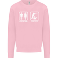 Hunting Problem Solved Funny Hunter Mens Sweatshirt Jumper Light Pink