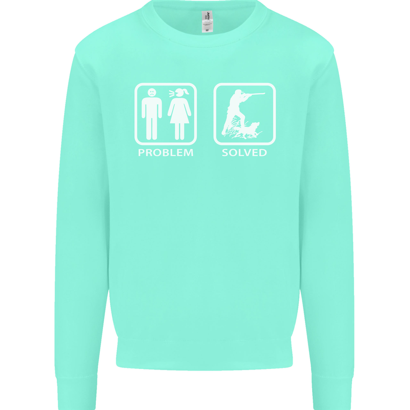 Hunting Problem Solved Funny Hunter Mens Sweatshirt Jumper Peppermint