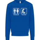 Hunting Problem Solved Funny Hunter Mens Sweatshirt Jumper Royal Blue