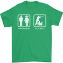 Hunting Problem Solved Funny Hunter Mens T-Shirt Cotton Gildan Irish Green