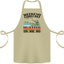 Hunting Weekend Alcohol Beer Funny Hunter Cotton Apron 100% Organic Khaki
