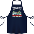 Hunting Weekend Alcohol Beer Funny Hunter Cotton Apron 100% Organic Navy Blue