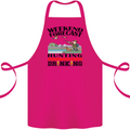 Hunting Weekend Alcohol Beer Funny Hunter Cotton Apron 100% Organic Pink