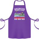 Hunting Weekend Alcohol Beer Funny Hunter Cotton Apron 100% Organic Purple