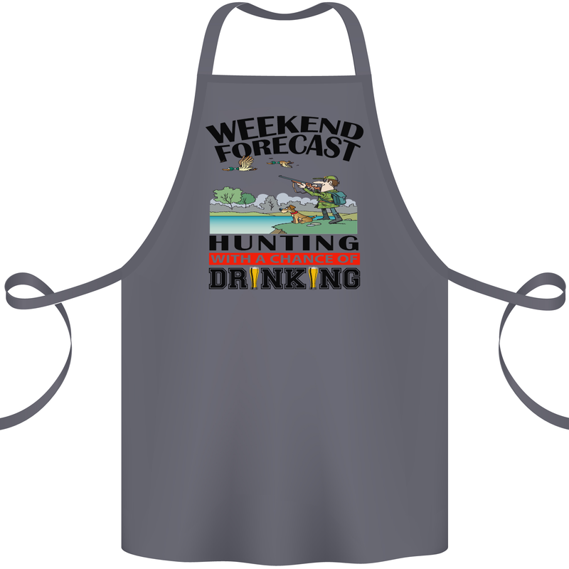 Hunting Weekend Alcohol Beer Funny Hunter Cotton Apron 100% Organic Steel