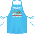 Hunting Weekend Alcohol Beer Funny Hunter Cotton Apron 100% Organic Turquoise