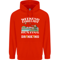 Hunting Weekend Alcohol Beer Funny Hunter Mens 80% Cotton Hoodie Bright Red