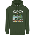 Hunting Weekend Alcohol Beer Funny Hunter Mens 80% Cotton Hoodie Forest Green
