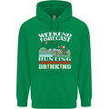 Hunting Weekend Alcohol Beer Funny Hunter Mens 80% Cotton Hoodie Irish Green