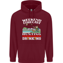 Hunting Weekend Alcohol Beer Funny Hunter Mens 80% Cotton Hoodie Maroon