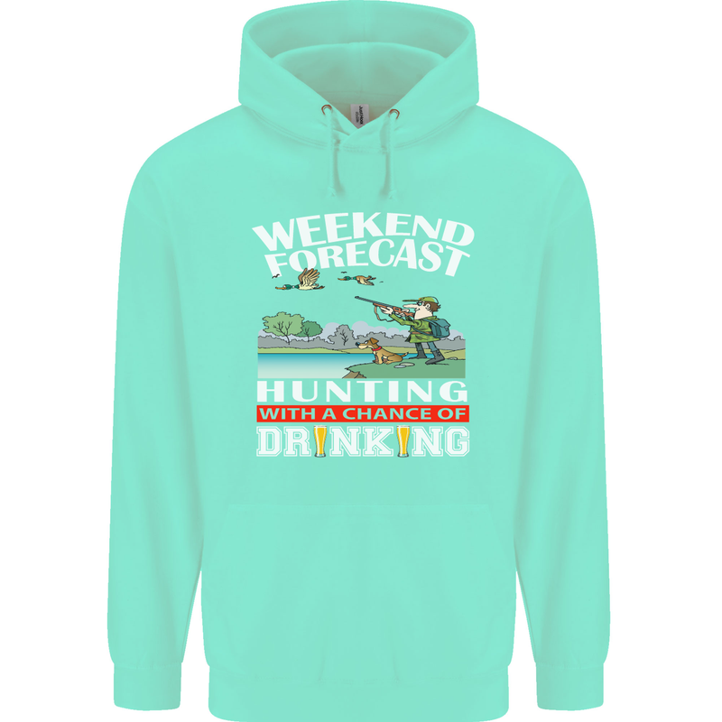 Hunting Weekend Alcohol Beer Funny Hunter Mens 80% Cotton Hoodie Peppermint