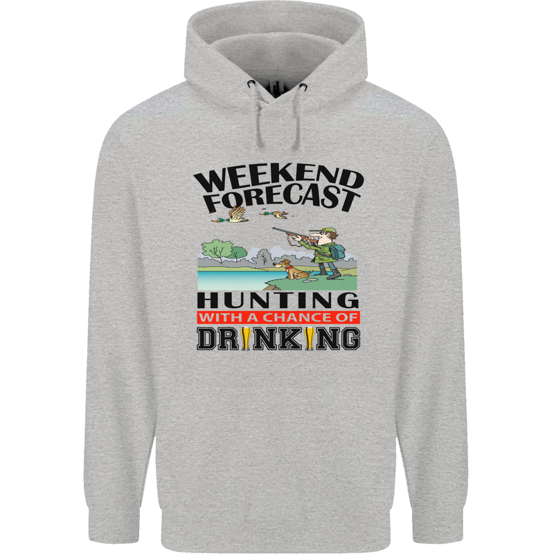 Hunting Weekend Alcohol Beer Funny Hunter Mens 80% Cotton Hoodie Sports Grey
