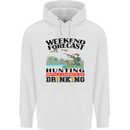 Hunting Weekend Alcohol Beer Funny Hunter Mens 80% Cotton Hoodie White