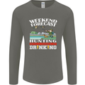 Hunting Weekend Alcohol Beer Funny Hunter Mens Long Sleeve T-Shirt Charcoal